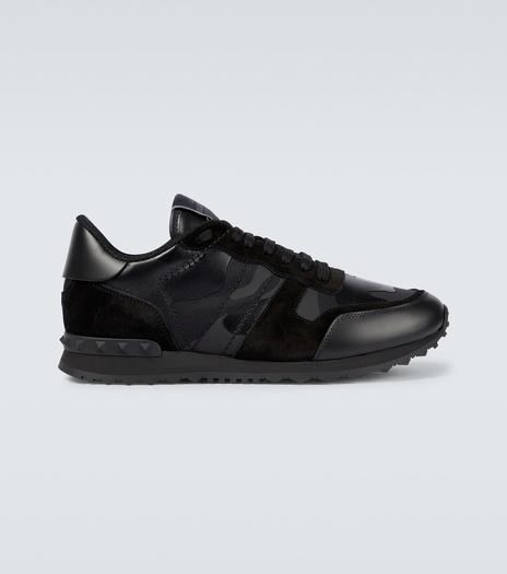 Кожаные кроссовки Rockrunner Valentino Garavani, черный