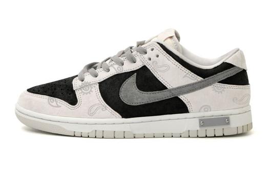 Кроссовки Nike Dunk Skateboard Shoes Men Low-Top White Black Gray