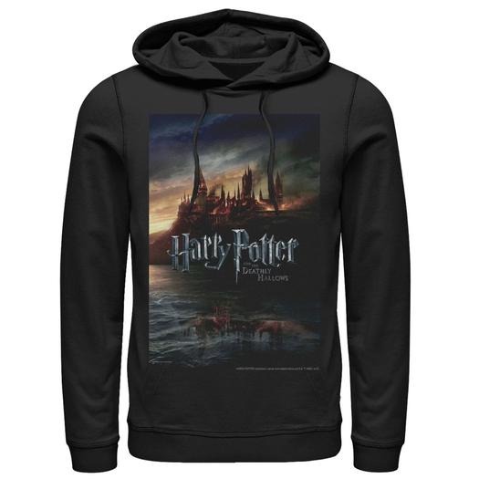 Мужской пуловер с капюшоном и плакатом Хогвартса «Дары смерти» Harry Potter