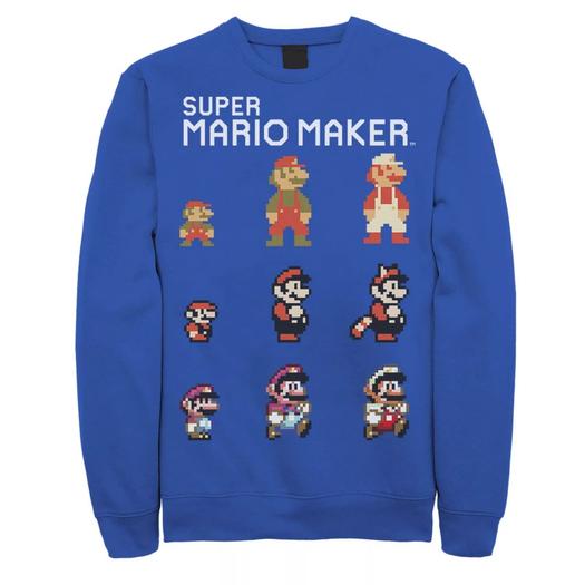 Мужской свитшот Nintendo Mario Character Evolution Licensed Character