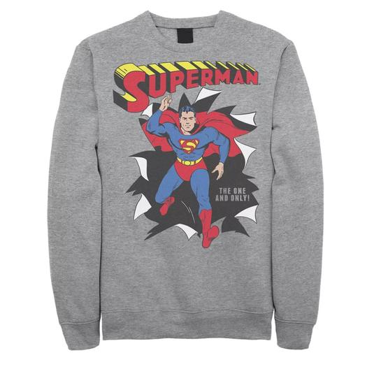 Мужской свитшот с плакатом DC Comics «Супермен сквозь стену» Licensed Character