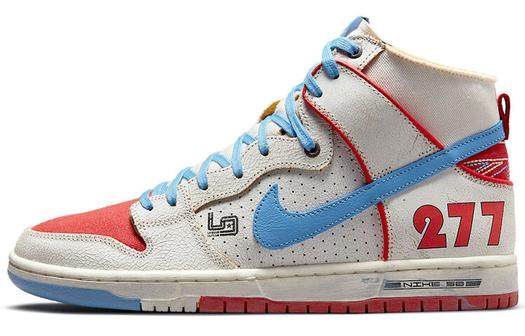 Кроссовки Nike SB Dunk High Pro, белый/голубой