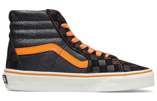 Кроссовки Vans SK8 Skateboard Shoes Unisex High-Top Black Orange