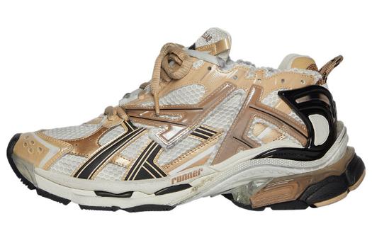 Кроссовки мужские Balenciaga Runner, низкие, черный/бежевый/серый