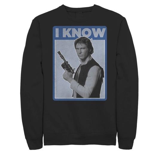 Мужской свитшот «Хан Соло «Звездные войны» I KNOW» Star Wars