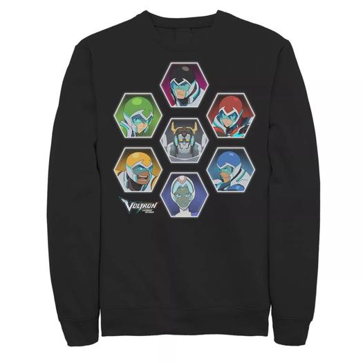 Флисовый пуловер с графическим рисунком для мальчиков 8–20 лет Voltron: Legendary Defenders Hexagon Action Poses Licensed Character