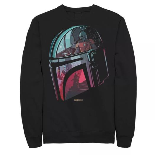 Мужской свитшот с отражением The Mandalorian Helmet Licensed Character