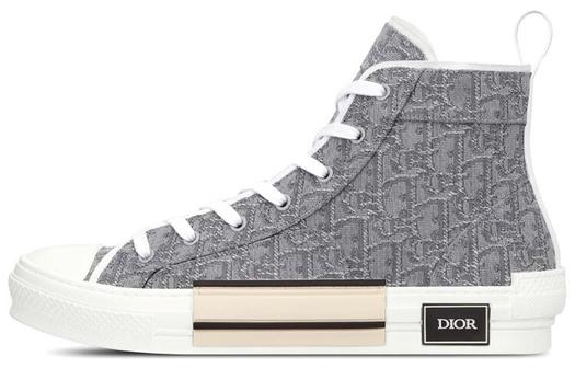 Кроссовки DIOR B23 High-Top Ruthenium-Colored Oblique Jacquard