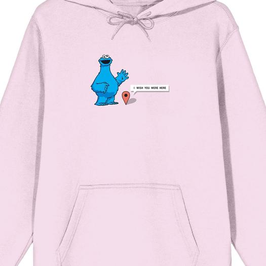 Мужская толстовка с капюшоном «Улица Сезам» Cookie Monster Licensed Character
