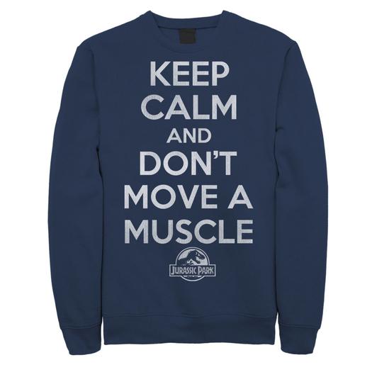 Мужской свитшот «Парк Юрского периода» «Не двигай мышцами» Licensed Character, синий