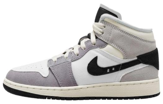 Кроссовки JORDAN 1 Mid Se Craft White Cement Grey Black