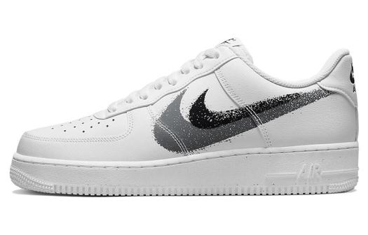 Кроссовки Nike Air Force 1 Low '07 Spray Paint Swoosh White Black Grey