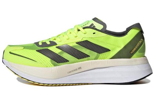 Adidas Adizero Boston 11 Нескользящие низкие кроссовки Мужские зеленые