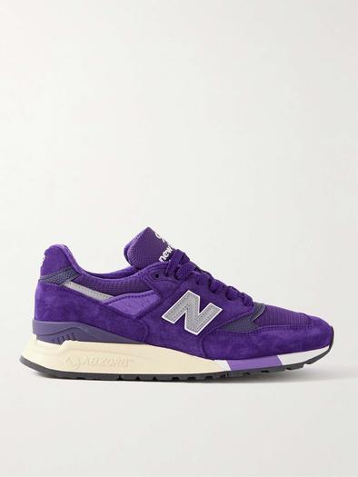 Кроссовки 998 Core из натуральной кожи, сетки и замши с резиновой отделкой NEW BALANCE, фиолетовый