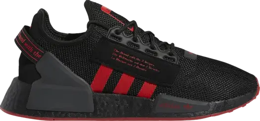 Кроссовки Adidas NMD_R1 V2 'Black Vivid Red', черный