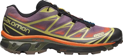 Кроссовки Salomon XT-6 Skyline Moonscape Vibrant Orange, фиолетовый