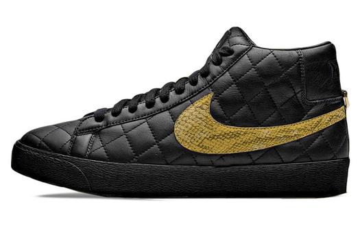 Кроссовки Nike Sb Blazer Mid Qs, черный/золотистый