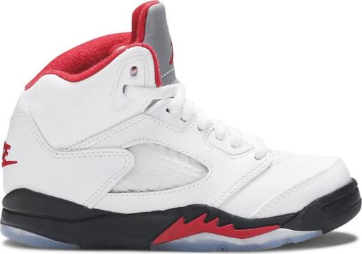 Кроссовки Air Jordan 5 Retro PS Fire Red 2020, белый