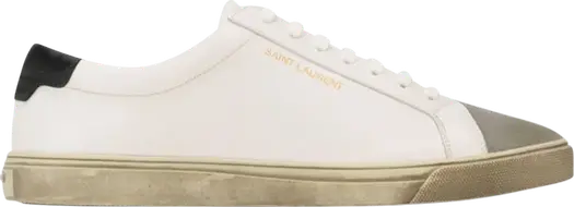 Кроссовки Saint Laurent Andy Low Aged - White Black, белый