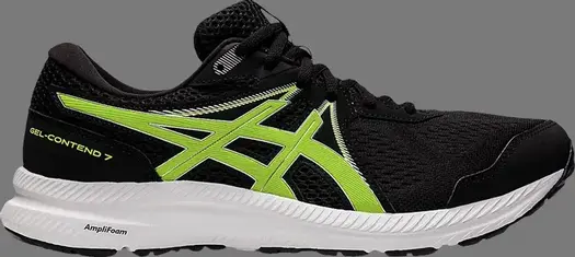 Кроссовки gel contend 7 'black pure silver' Asics, черный