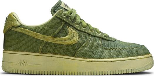 Кроссовки Nike Stussy x Lookout & Wonderland x Air Force 1 Low 'Hand Dyed - London', зеленый