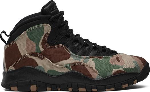 Кроссовки Air Jordan 10 Retro Desert Camo, коричневый