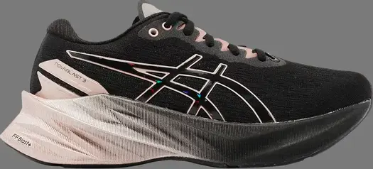 Кроссовки wmns novablast 3 platinum 'black rose gold' Asics, черный