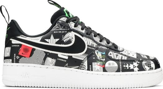 Кроссовки Nike Air Force 1 '07 LX 'Worldwide Pack - Black', черный
