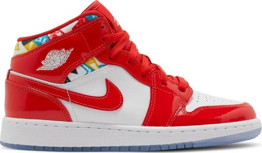 Кроссовки Air Jordan 1 Mid SE GS Barcelona Sweater, красный