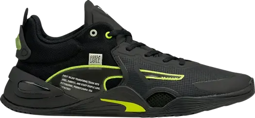 Кроссовки Puma First Mile x Fuse Black Soft Fluo Yellow, черный