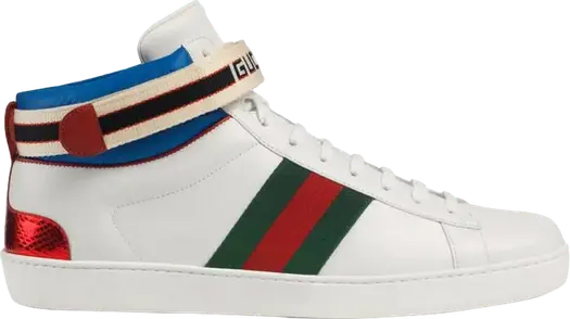 Кроссовки Gucci Ace High Top, белые