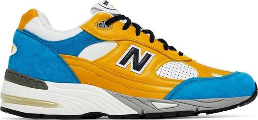 Кроссовки New Balance Sneakersnstuff x 991 Made in England 'Blue Yellow', оранжевый