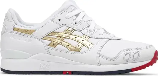 Кроссовки kith x gel lyte 3 og 'tokyo trio pack - super gold' Asics, белый