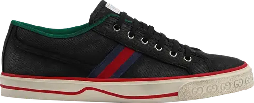 Кроссовки Gucci Tennis 1977 из хлопка, черные