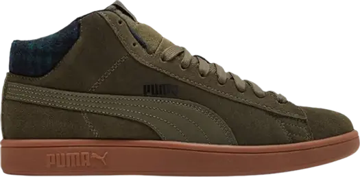 Кроссовки Puma Smash v2 Mid WTR Plaid - Pebble, кремовый