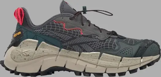Кроссовки zig kinetica 2 edge 'black midnight pine' Reebok, зеленый