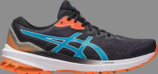 Кроссовки gt 1000 11 'black island blue peach' Asics, черный