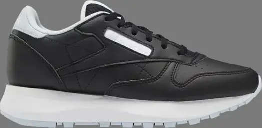 Кроссовки classic leather sp big kid 'black glass blue' Reebok, черный
