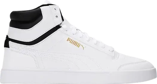 Кроссовки Puma Shuffle Mid WTR White Black Team Gold, белый
