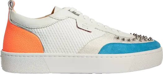 Кроссовки Christian Louboutin Happyrui Spikes Flat Tech Waves, белый