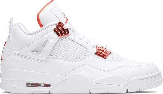 Кроссовки Air Jordan 4 Retro Orange Metallic, белый