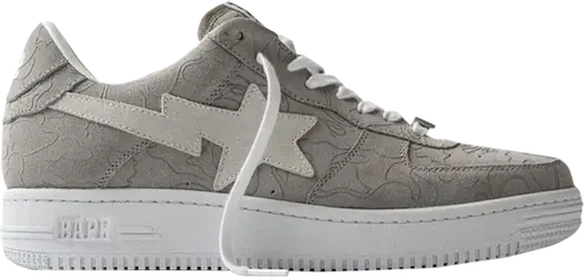 Кроссовки Solebox x Bapesta Light Grey Line Camo, серый