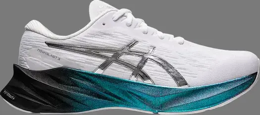 Кроссовки novablast 3 platinum 'white pure silver' Asics, белый