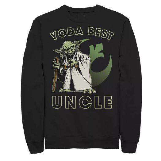 Мужской свитшот с логотипом Star Wars Yoda Best Uncle Rebel Licensed Character