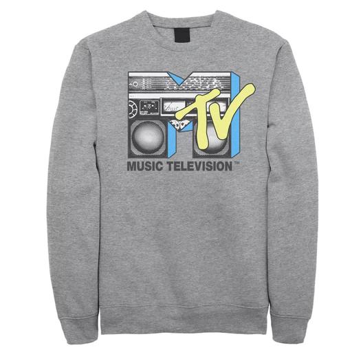 Мужской черно-желтый свитшот с логотипом MTV Boombox Licensed Character