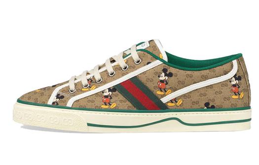 Кеды Gucci Tennis 1977, низкие, коричневый/зеленый/красный