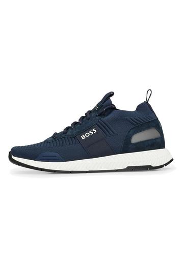 Низкие кроссовки TITANIUM RUNN KNST N BOSS, темно-синие