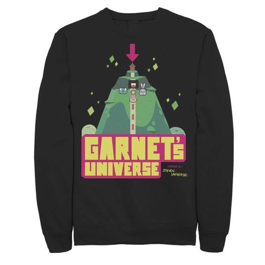 Мужской свитшот с героями мультфильмов Cartoon Network Вселенная Стивена Вселенная Гранат Licensed Character, черный