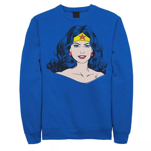 Мужской свитшот с большим портретом Wonder Woman DC Comics