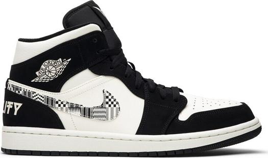 Кроссовки Air Jordan 1 Mid Melo SE Equality, черный